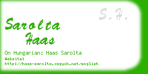 sarolta haas business card
